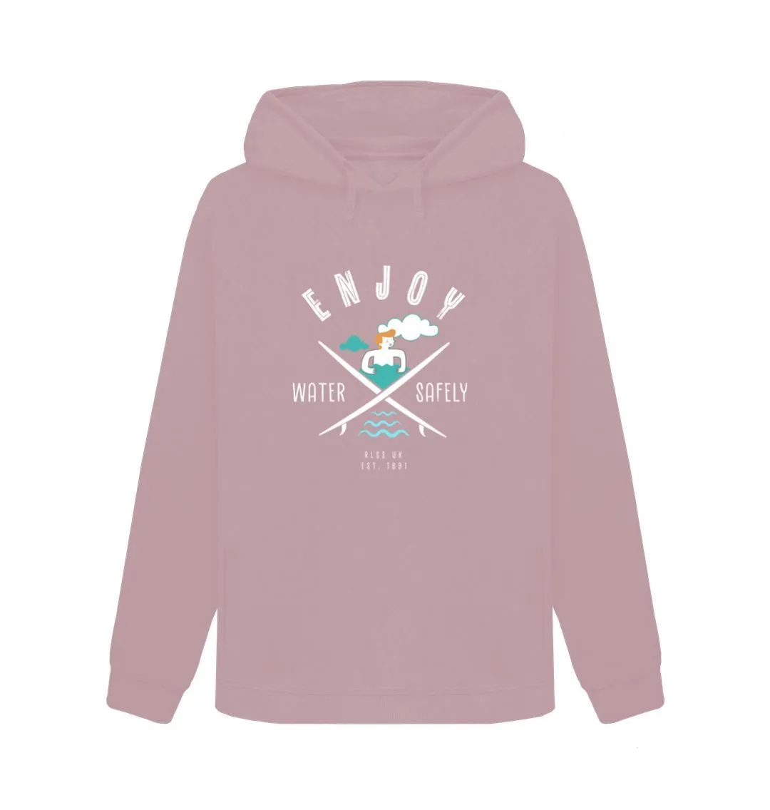 RLSS UK | Surf Design Women's Hoodie | 100% Organic Cotton Hooded Sweatshirt for Ladies