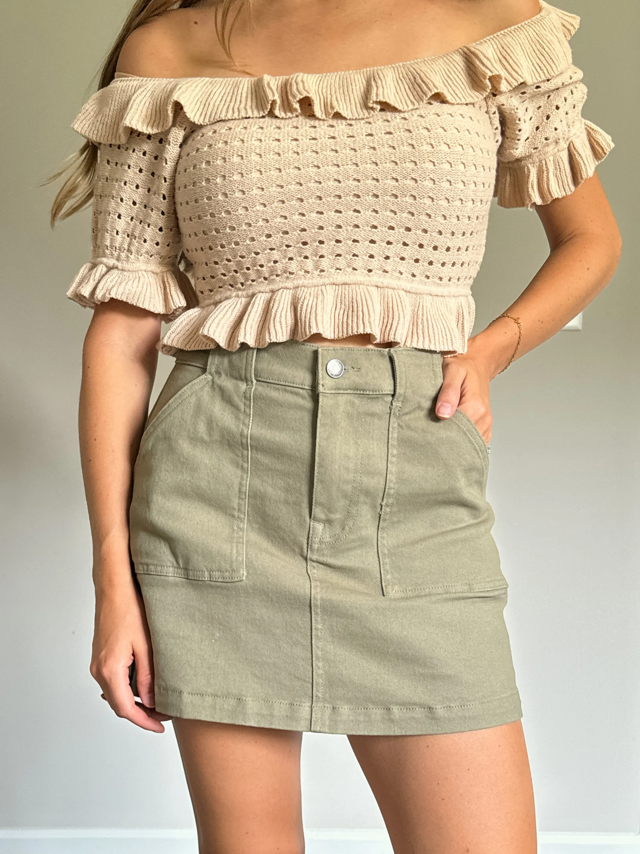 Ruffled Off The Shoulder Top