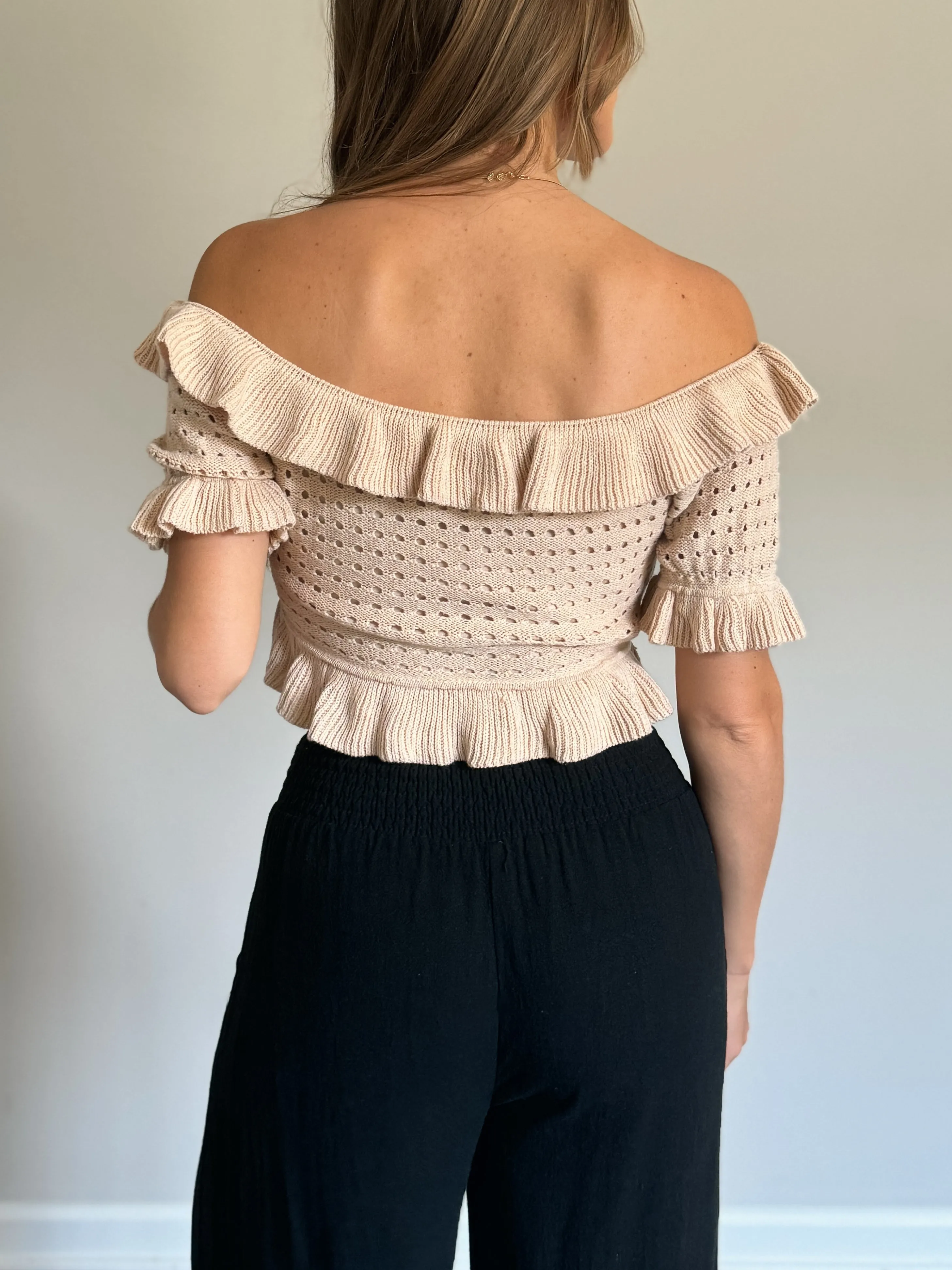 Ruffled Off The Shoulder Top