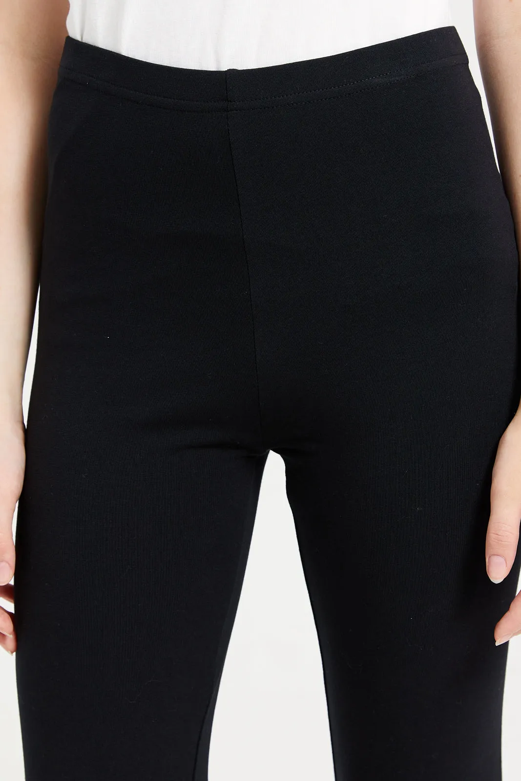 Senior Girls Black Basic Leggings