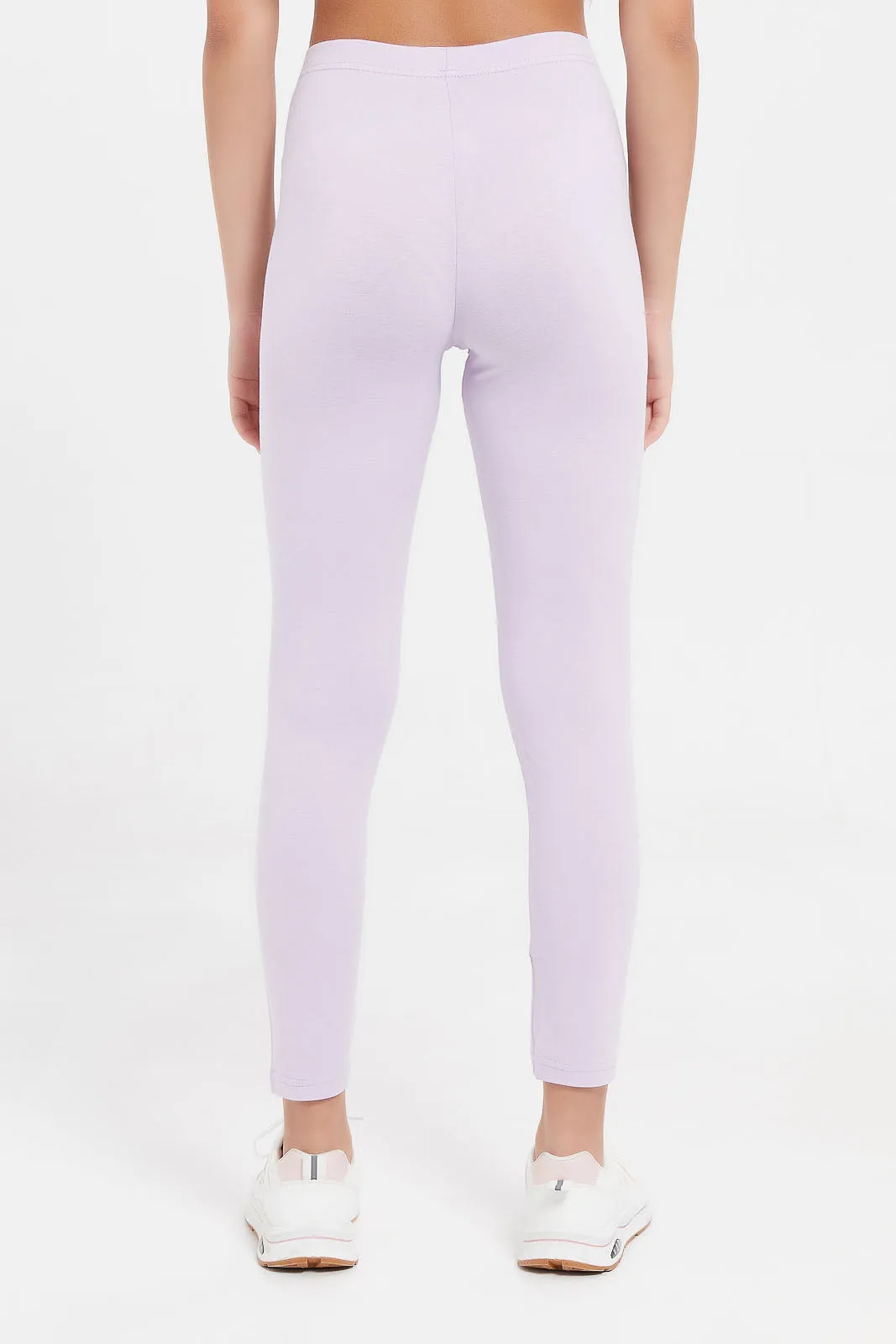 Senior Girls Lilac Basic Leggings