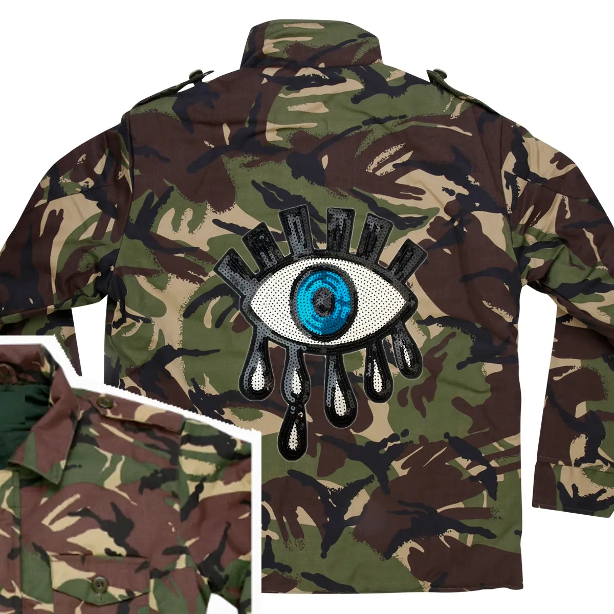 Sequin Eye Camo Jacket