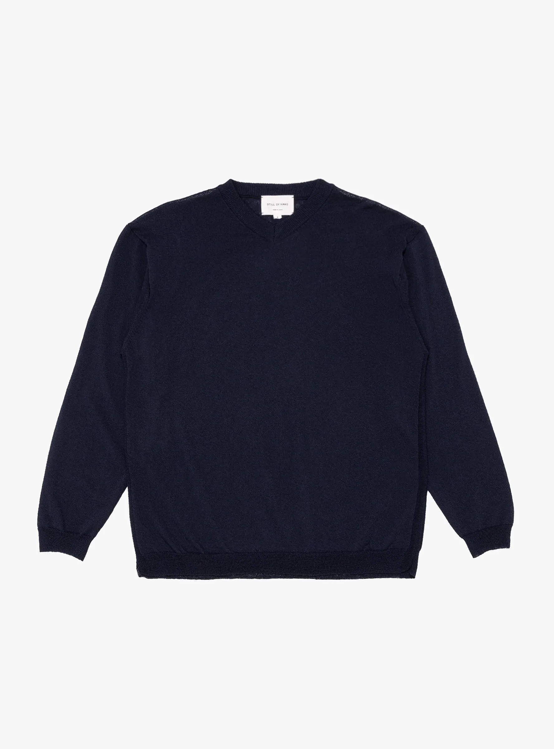 Shallow V-neck Sweater Navy