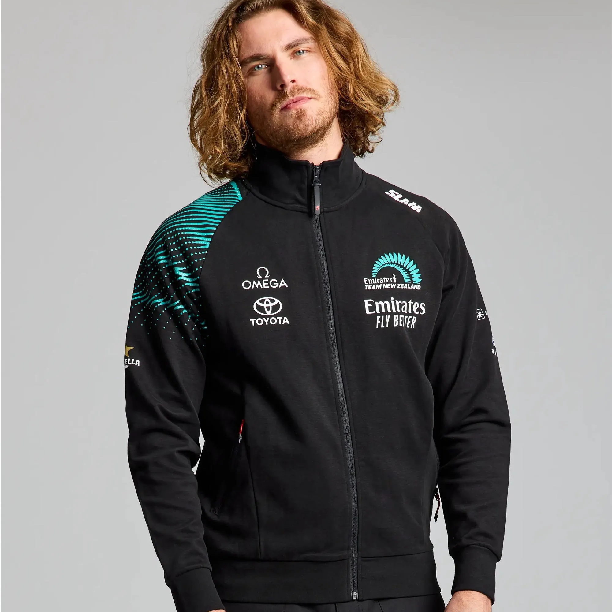 SLAM Men's Emirates Team New Zealand Deck Sweater - Full Zip