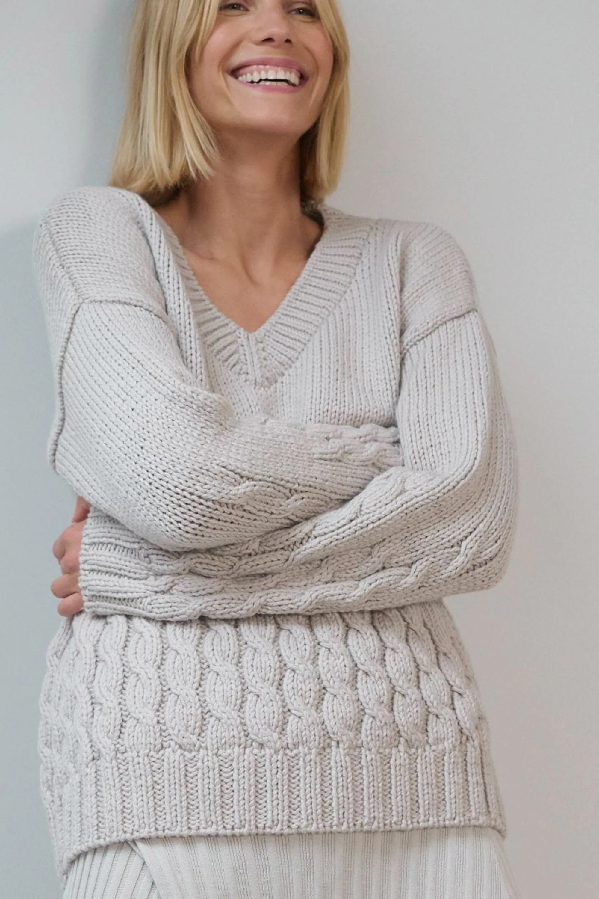 Slėniai: Silver Grey Merino Wool Sweater