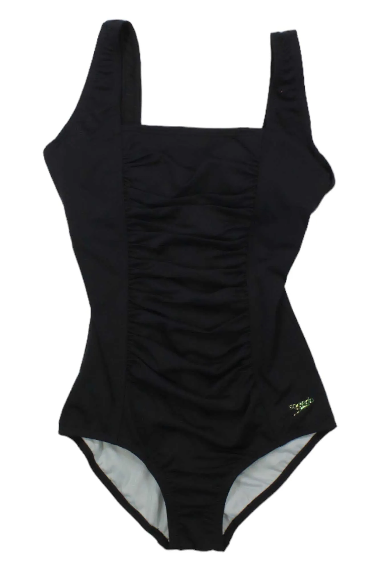 Speedo Women's Solid Shirred Tank One Piece