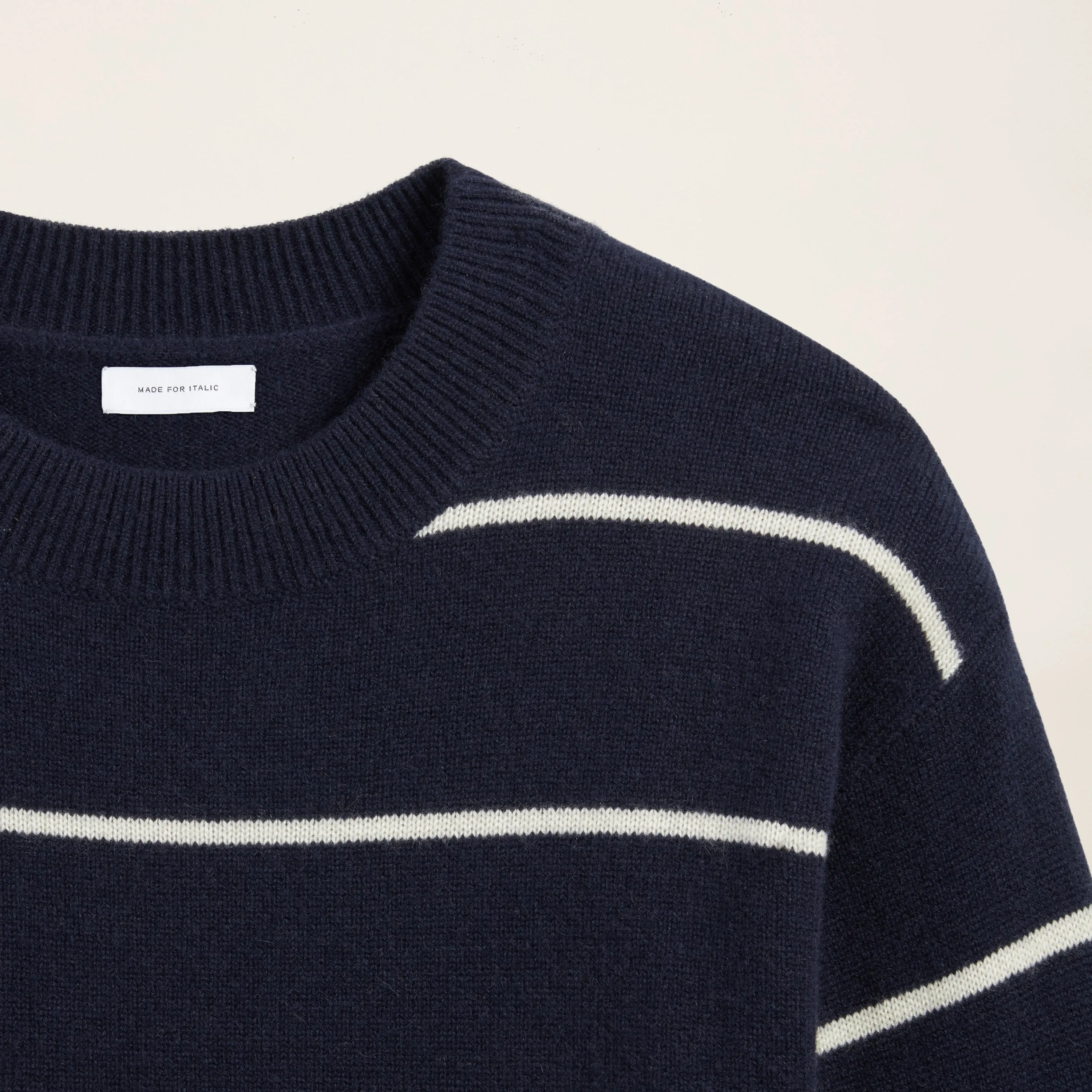 Striped Cashmere Crewneck Sweater