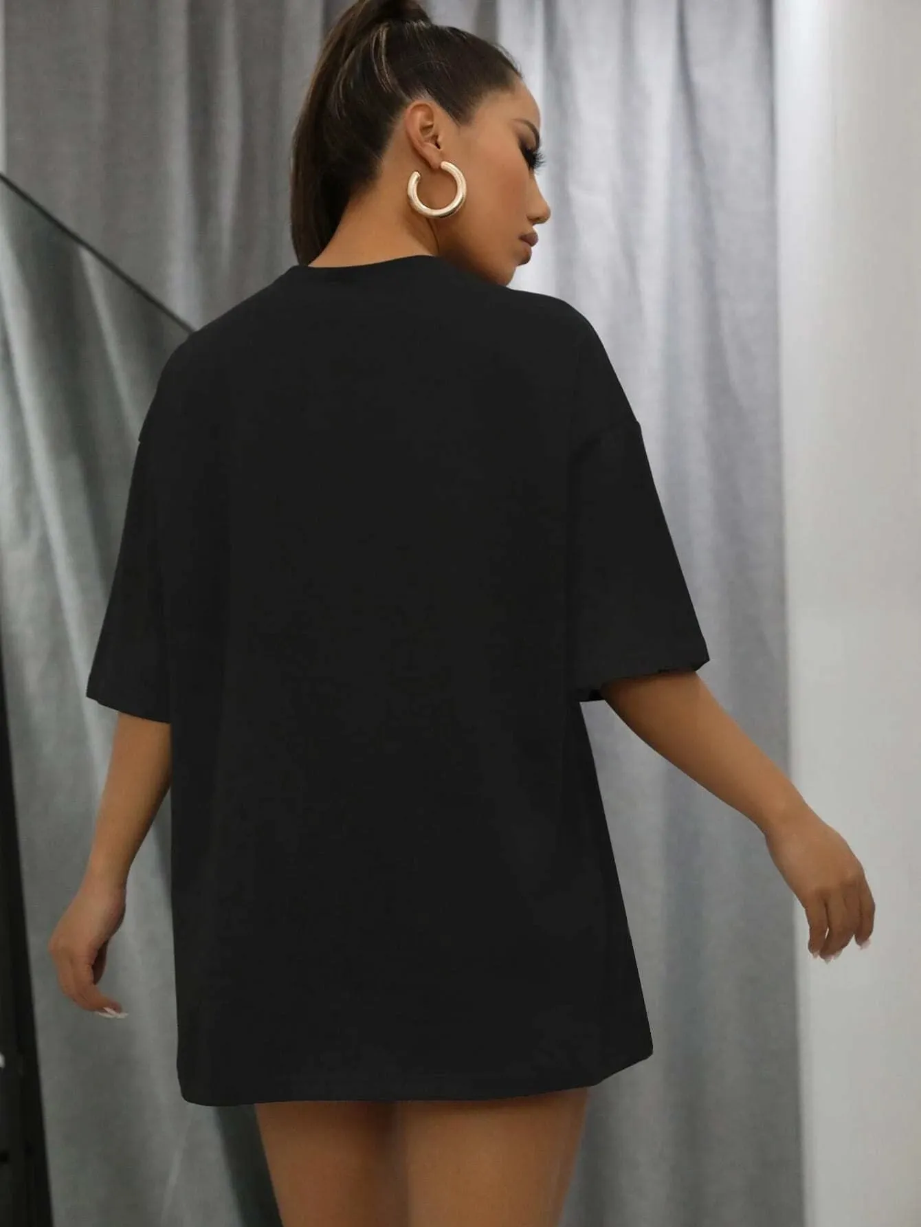 SXV  '90'S’ Printed Cool Aesthetic Oversized T-shirt