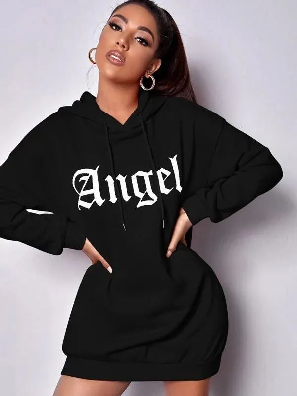 SXV  'Angel’ Printed Cool Aesthetic Sweatshirt Hoodie