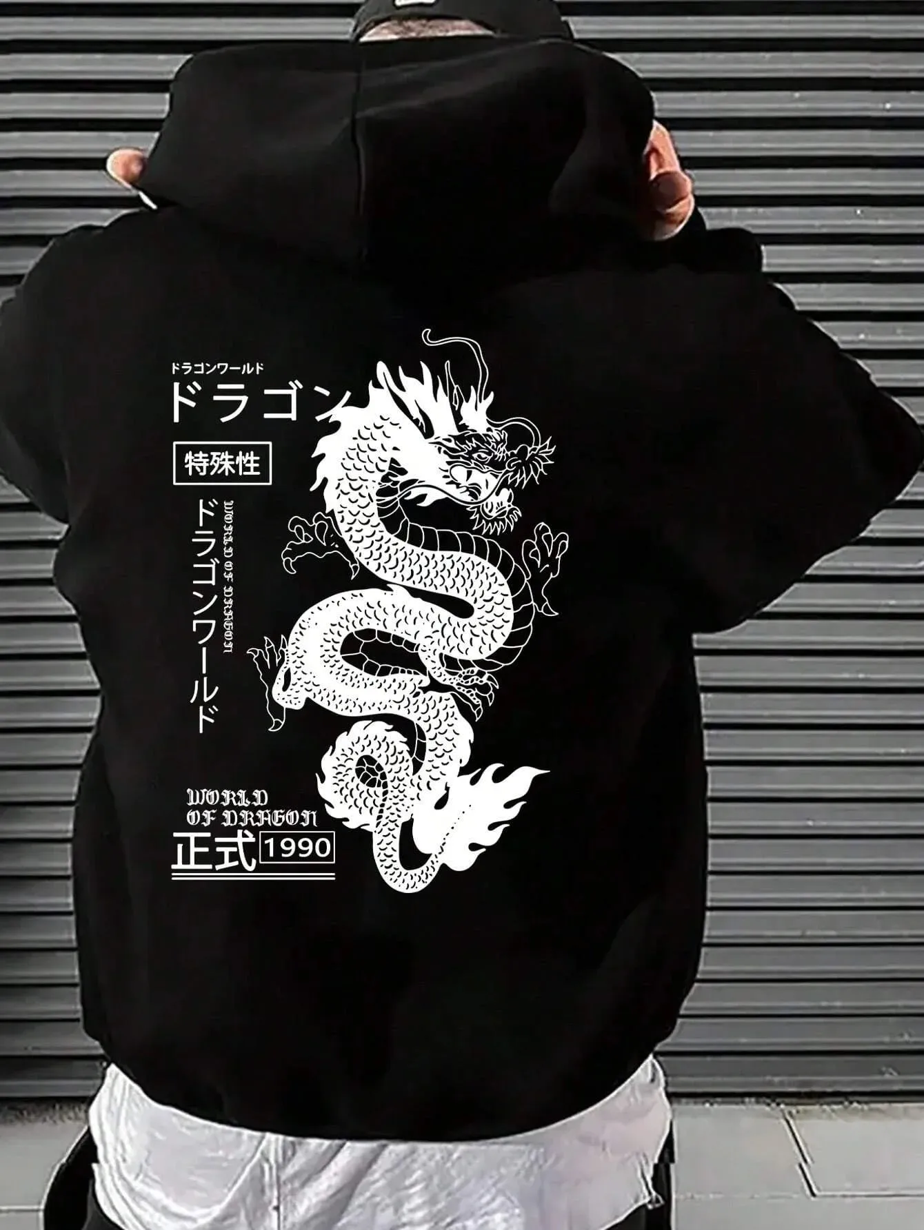 SXV  'anime dragon’ Printed Cool Aesthetic Sweatshirt Hoodie