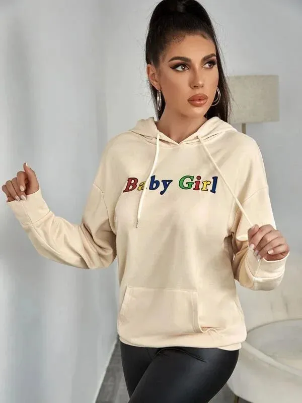 SXV  'BABY GIRL’ Printed Cool Aesthetic Sweatshirt Hoodie