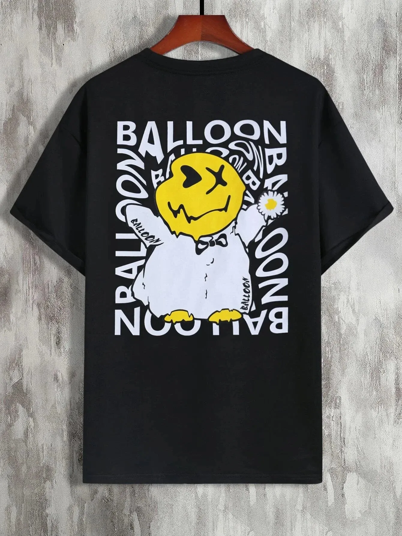 SXV  'Balloon’ Printed Cool Aesthetic Oversized T-shirt