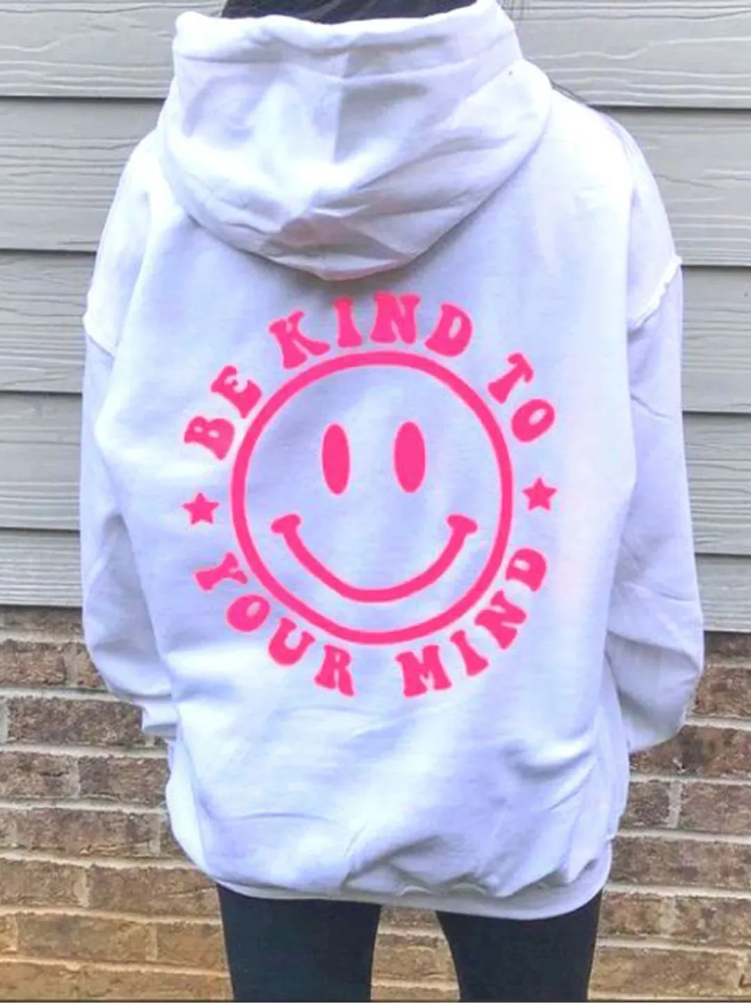 SXV  'be kind to your mind’ Printed Cool Aesthetic Sweatshirt Hoodie