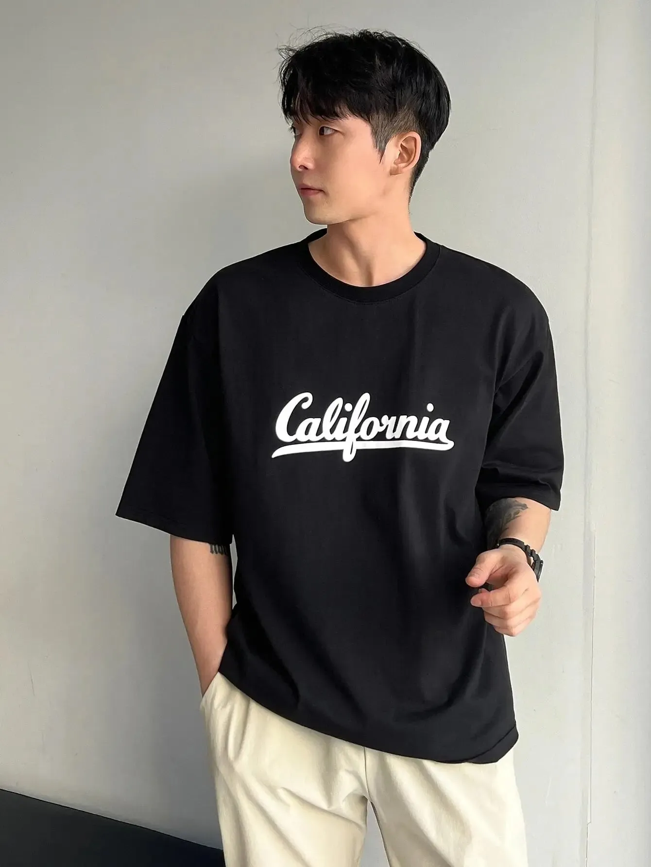 SXV  'california wavy’ Printed Cool Aesthetic Oversized T-shirt