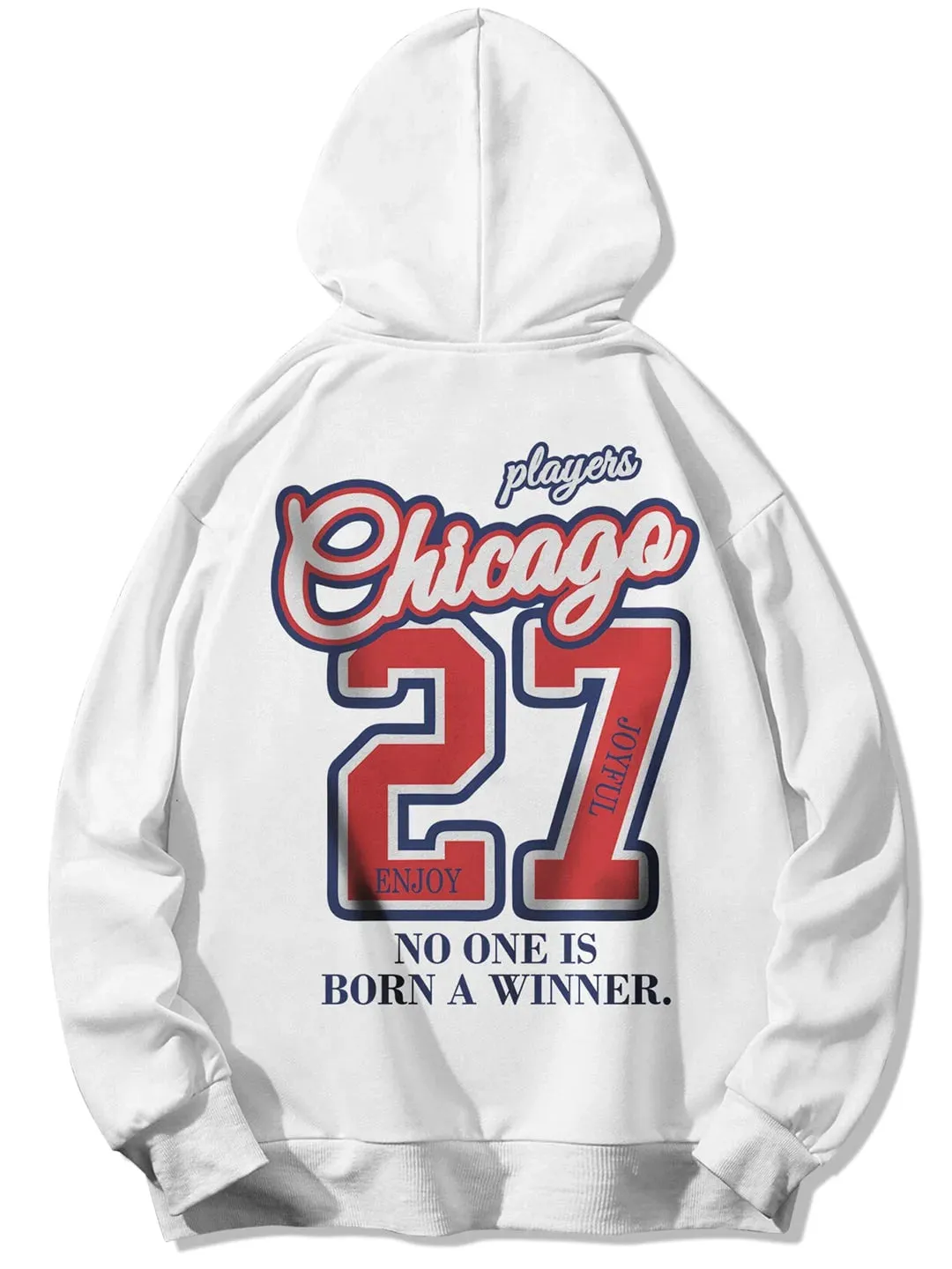 SXV  'chicago 27’ Printed Cool Aesthetic Sweatshirt Hoodie