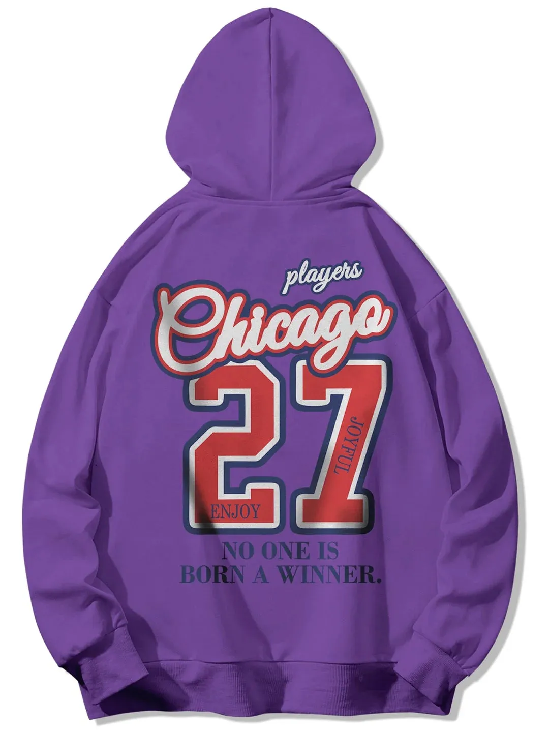 SXV  'chicago 27’ Printed Cool Aesthetic Sweatshirt Hoodie