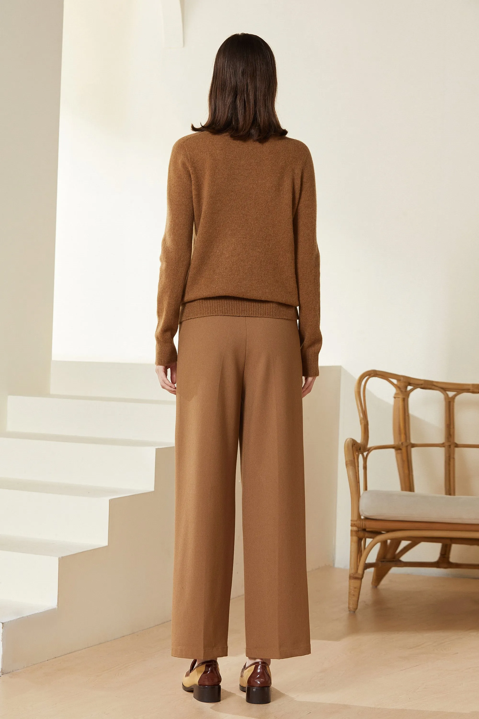 Sylphide | Leone Camel Round-Neck Sweater