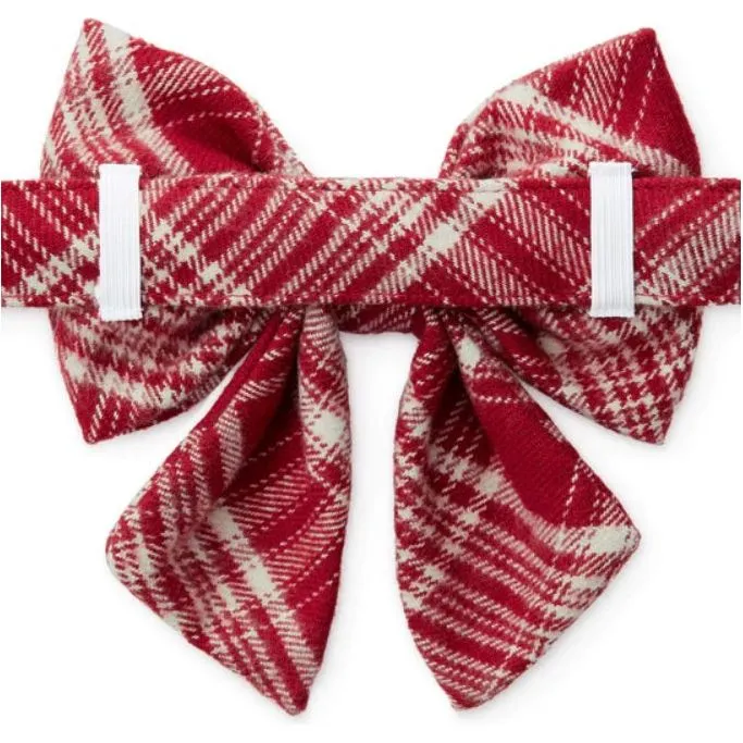 The Foggy Dog - Marsala Plaid Flannel Lady Bow Tie