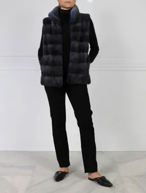 The Nina Horizontal Mink Fur Vest