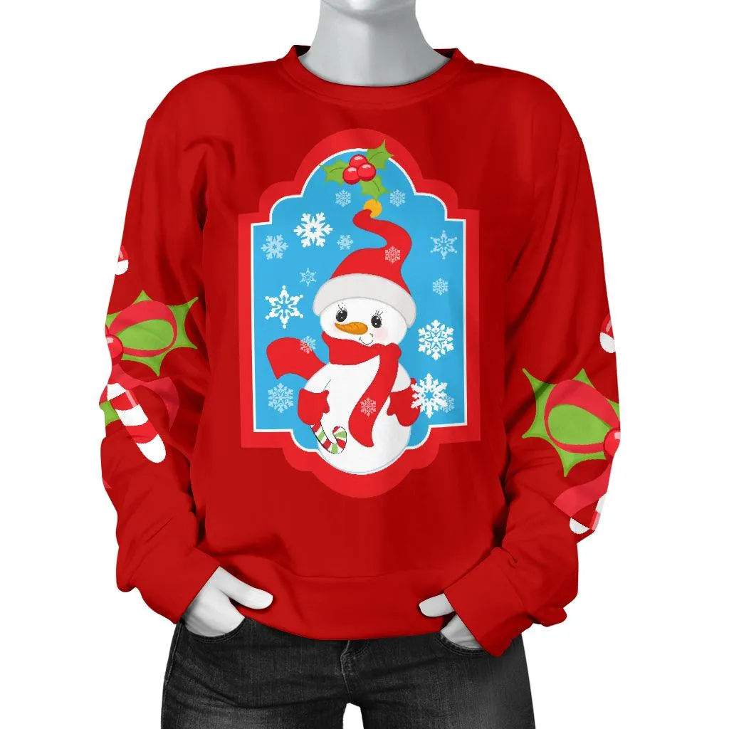 Ugly Christmas Sweater for Women with Snowman