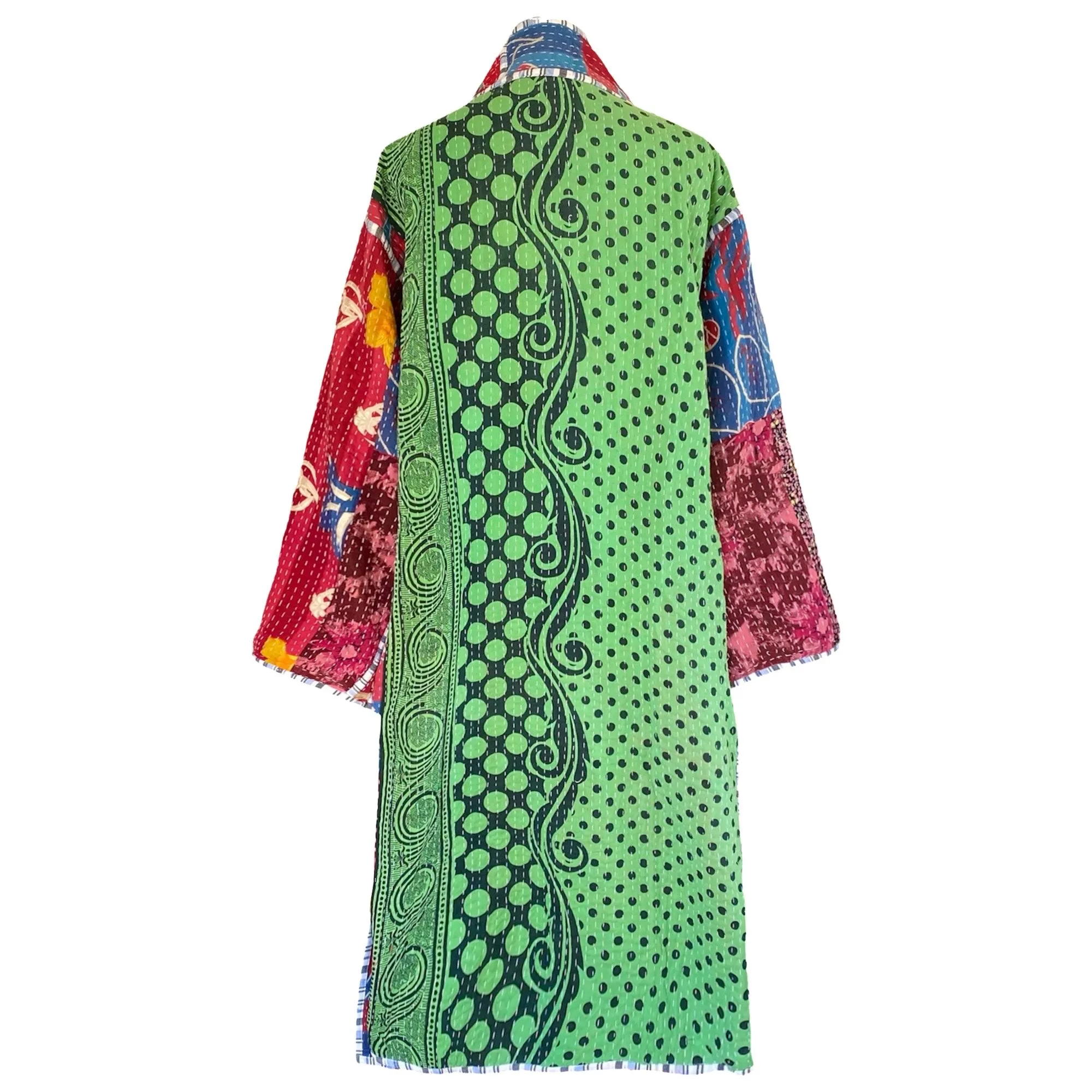 Urda Cotton Vintage Quilted Kantha Coat ONE OF KIND