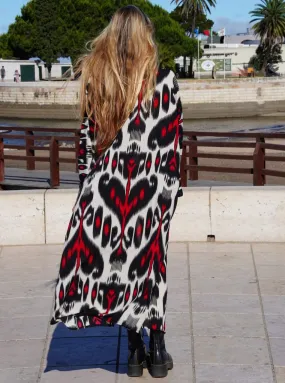 Versatile Ikat Maxi Kimono