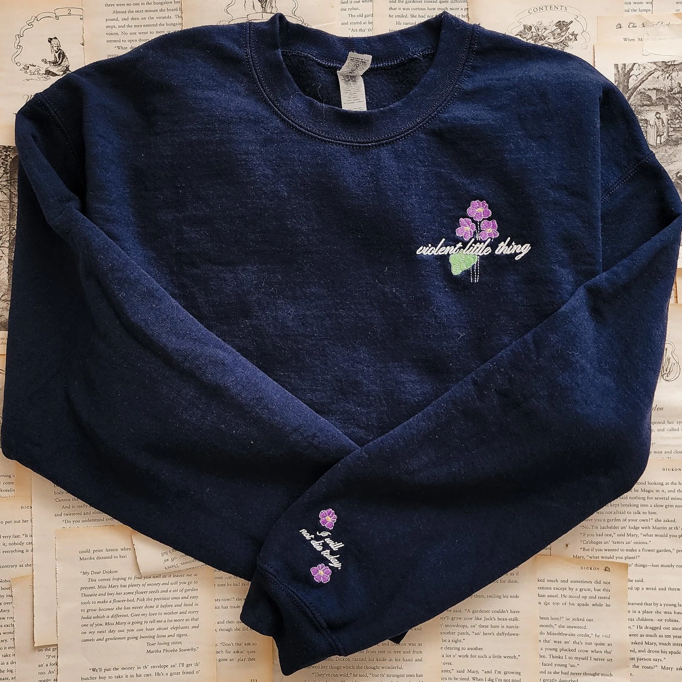 Violent Little Thing Embroidered Sweatshirt