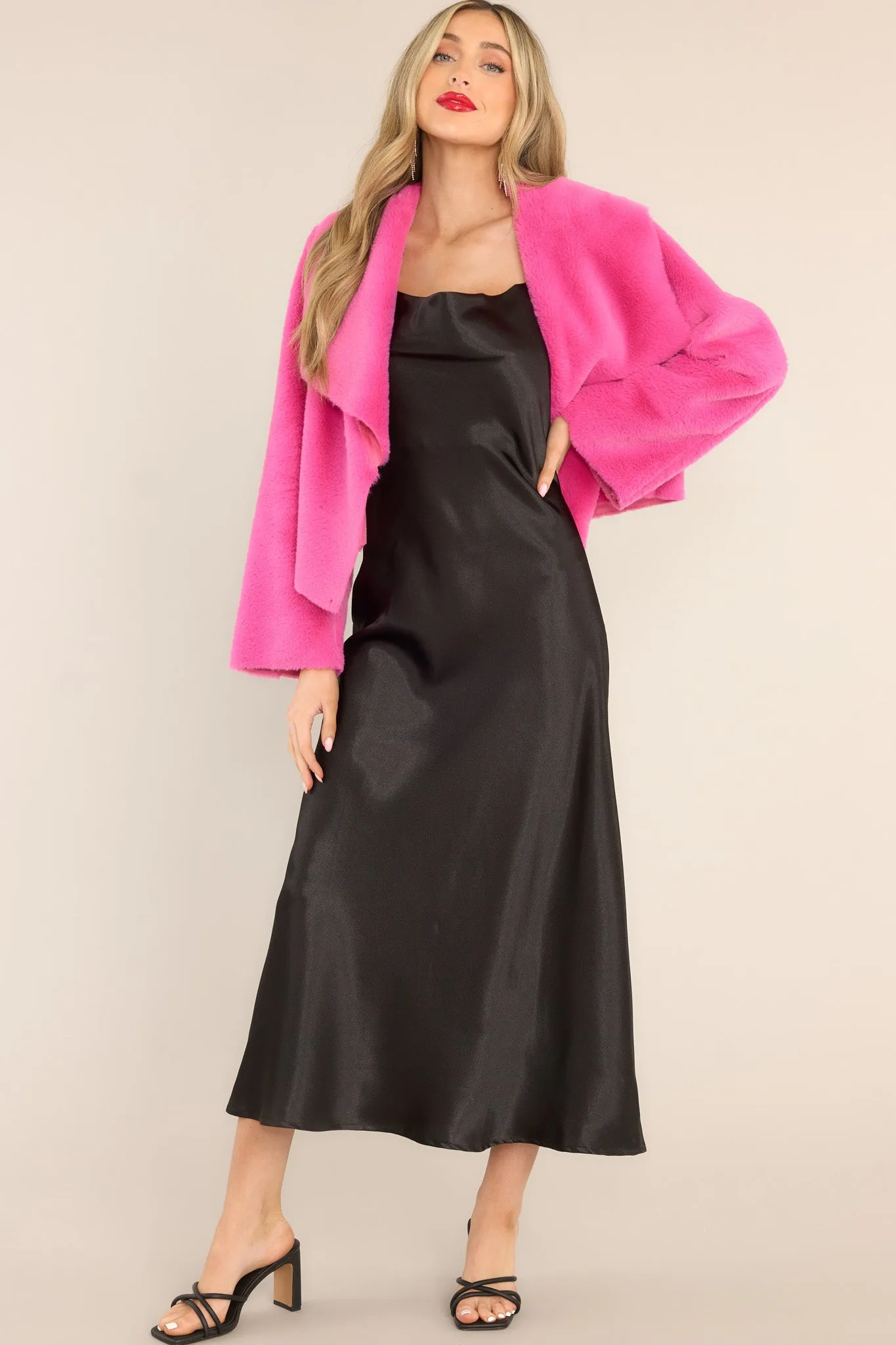 What I've Wanted Hot Pink Faux Fur Jacket