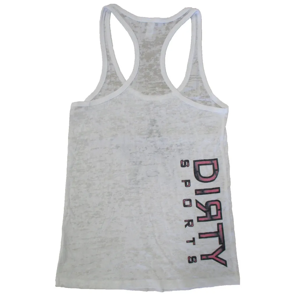 White Razor Tank with Dirty Sports Star