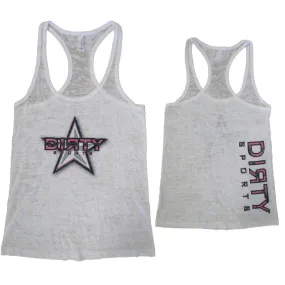 White Razor Tank with Dirty Sports Star