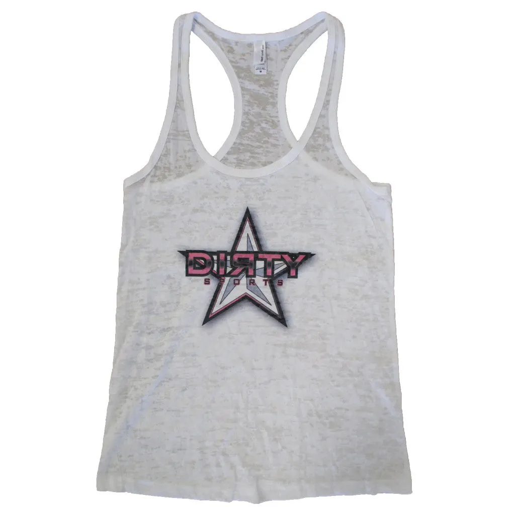 White Razor Tank with Dirty Sports Star