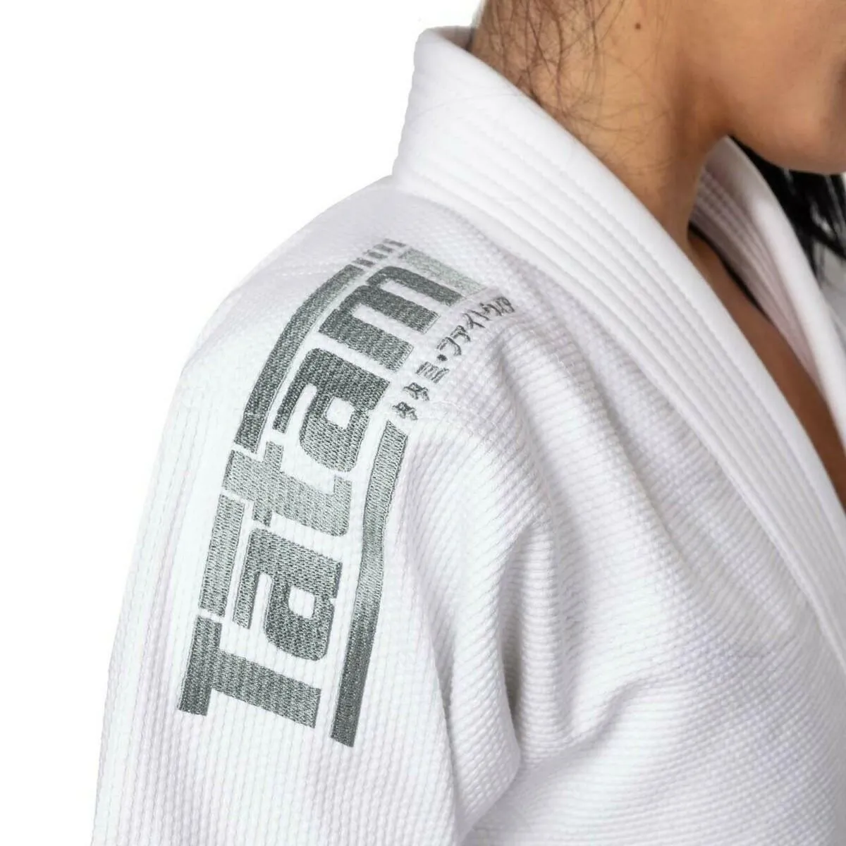 White/Grey Tatami Fightwear Estilo Black Label Ladies BJJ Gi